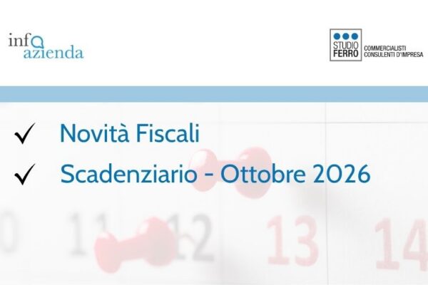 novità fiscali ottobre 2026
