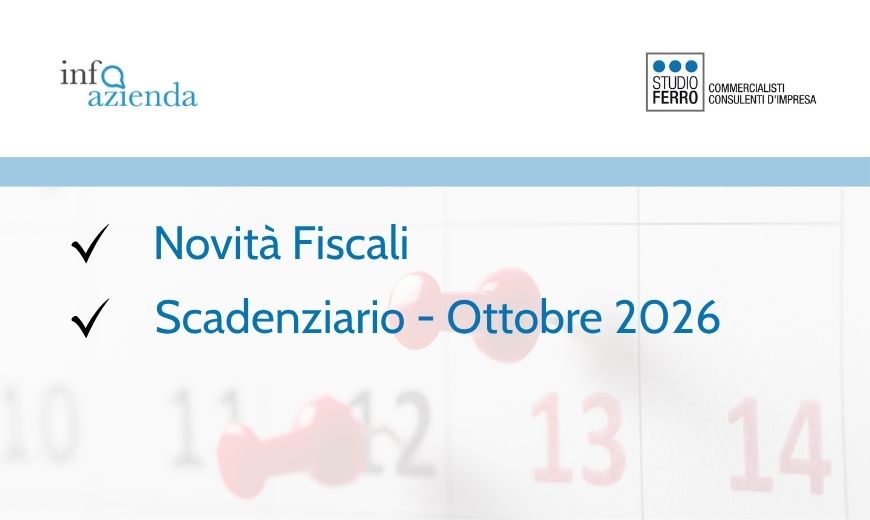 novità fiscali ottobre 2026