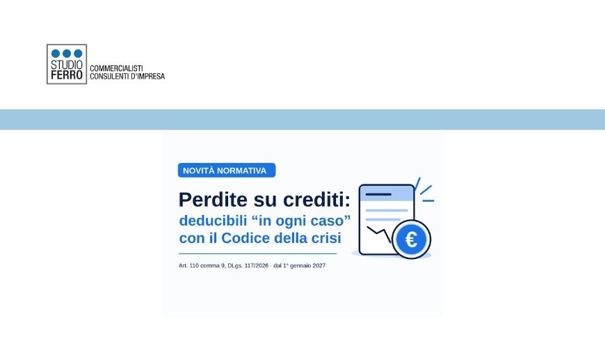 Perdite su crediti e nuovo TUIR dal 2027